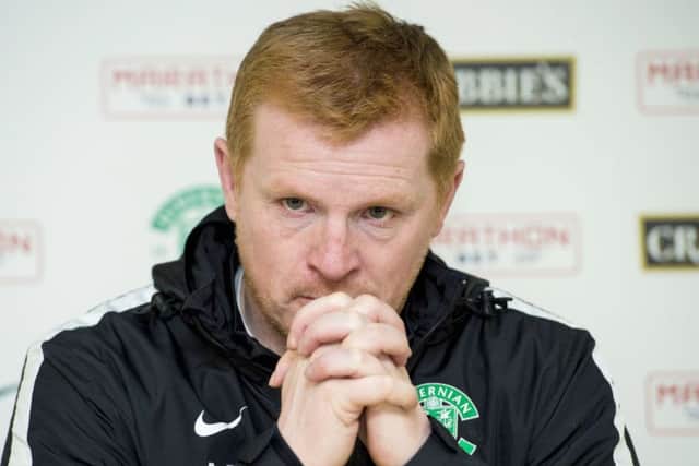 Hibs boss Neil Lennon speaks to the press ahead of his side's game against Dundee United. Picture: Paul Devlin/SNS