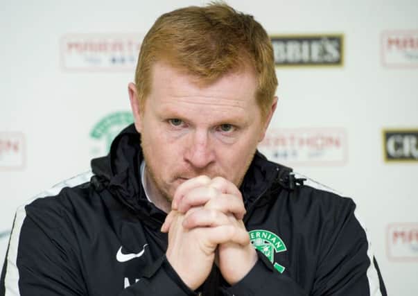 Hibs boss Neil Lennon speaks to the press ahead of his side's game against Dundee United. Picture: Paul Devlin/SNS