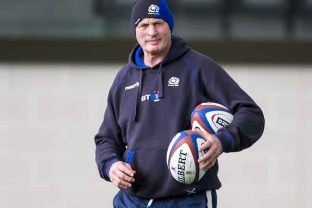 Scotland head coach Vern Cotter has urged his players to defy the English idea that they will fade late on at Twickenham. Picture: Bill Murray/SNS