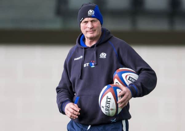 Scotland head coach Vern Cotter has urged his players to defy the English idea that they will fade late on at Twickenham. Picture: Bill Murray/SNS