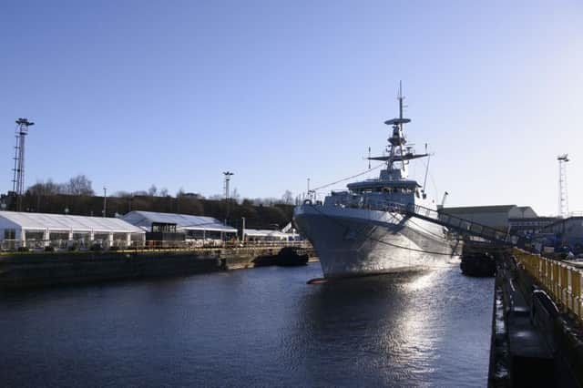 HMS Forth, built at the BAE yards on the Clyde, will soon depart on sea trials. Picture: John Linton/BAE Systems/PA Wire