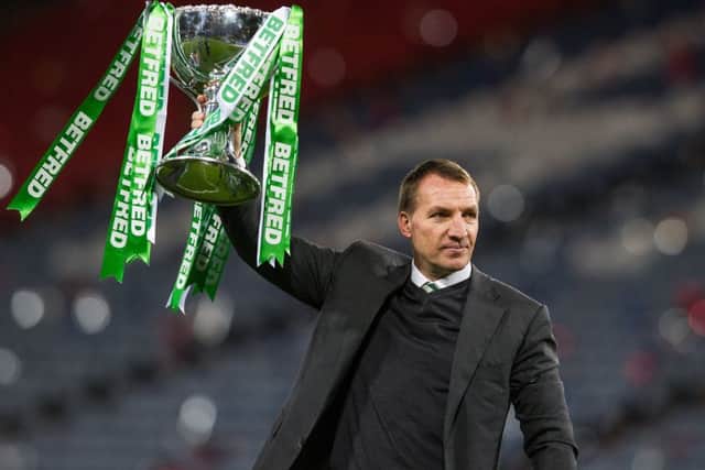 Brendan Rodgers will soon add the league title to the League Cup already won. Picture: John Devlin