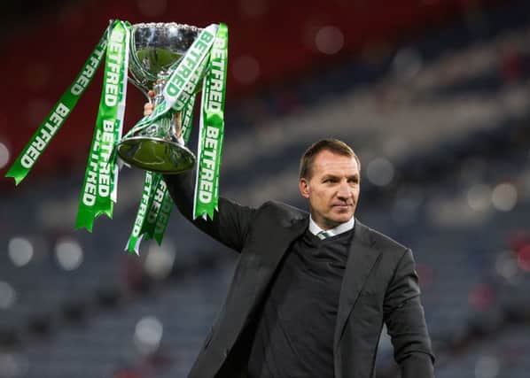 Brendan Rodgers will soon add the league title to the League Cup already won. Picture: John Devlin