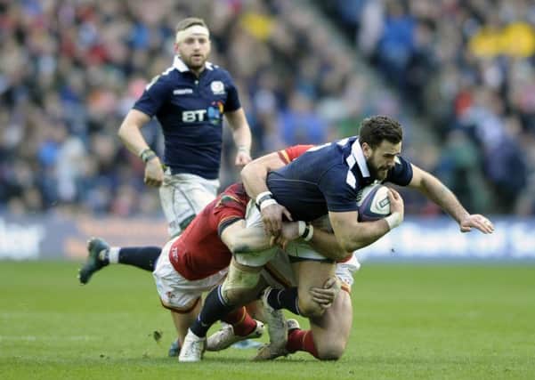 Andrew Lawson takes inspiration from the Scotland squad's teamwork. Picture: Neil Hanna