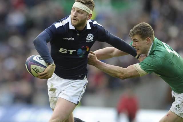 Six Nations 2017
Scotland v Ireland, Murrayfield Stadium, Edinburgh.
l-r Finn Russell of Scotland and Garry Ringrose of Ireland
Neil Hanna Photography
www.neilhannaphotography.co.uk
07702 246823