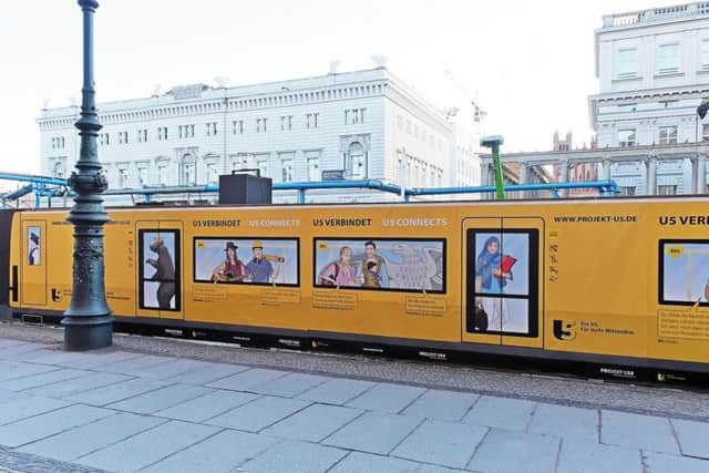 The fencing has been described as 'the largest display in Berlin'. Picture: Contributed