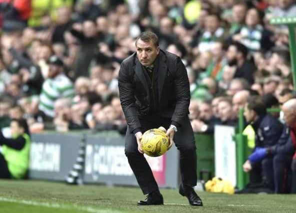 Brendan Rodgers was disappointed a late penalty wasn't awarded. Picture: SNS/Rob Casey