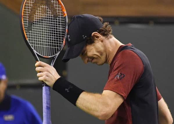 Andy Murray admits his serve let him down in defeat by Vasek Pospisil. Picture: AP.