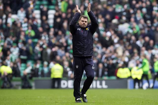 12/03/17 LADBROKES PREMIERSHIP
CELTIC v RANGERS
CELTIC PARK - GLASGOW
Interim Rangers manager Graeme Murty at full-time