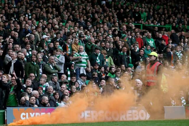 It was a fiery encounter between Celtic and Rangers. Picture: Jane Barlow/PA Wire.