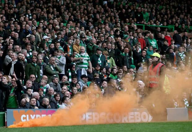 It was a fiery encounter between Celtic and Rangers. Picture: Jane Barlow/PA Wire.