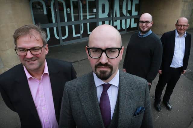 From left: PwC regional chair Lindsay Gardiner, CodeBase co-founders Jamie Colemand and Stephen Coleman and PwC head of innovation for Scotland, Douglas Shand. Picture: Stewart Attwood