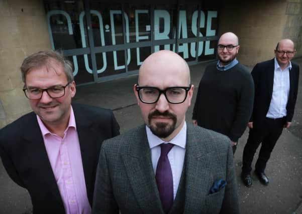 From left: PwC regional chair Lindsay Gardiner, CodeBase co-founders Jamie Colemand and Stephen Coleman and PwC head of innovation for Scotland, Douglas Shand. Picture: Stewart Attwood