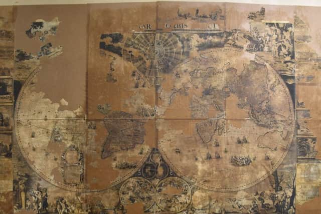 The restored map is now on public display