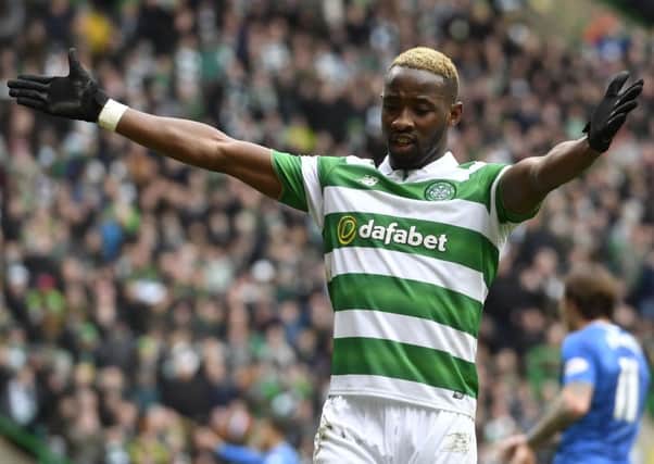 Moussa Dembele was held in check by the Rangers defence on Sunday. Picture: SNS