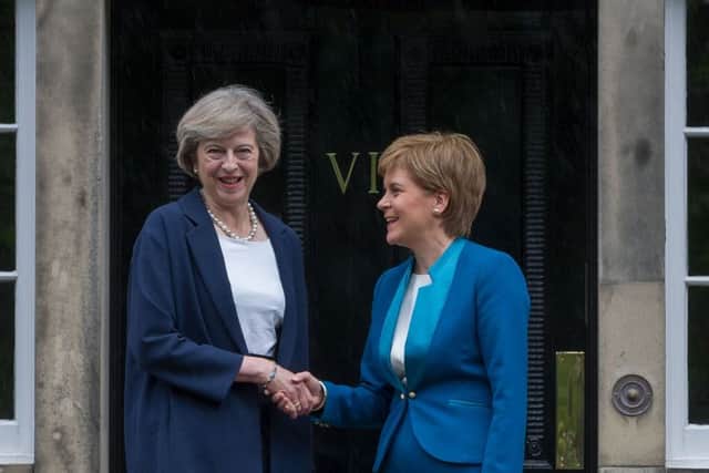 First Minister meets Prime Minister Theresa May at Bute House. Picture: TSPL