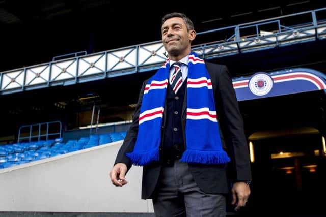 New Rangers manager Pedro Caixinha is unveiled to the media at Ibrox.