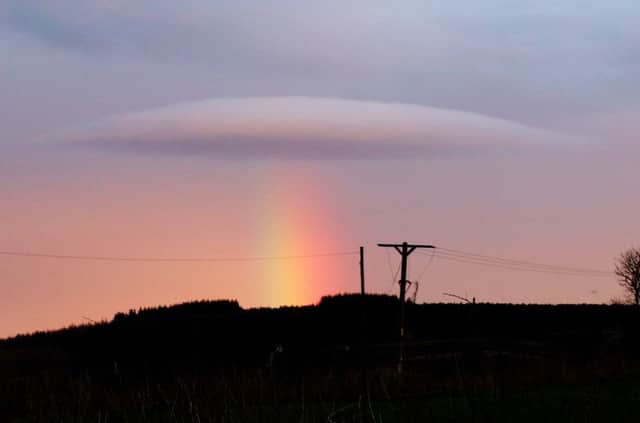 The cloud bears a passing resemblance to a flying saucer. Picture: Trish Macfarlane