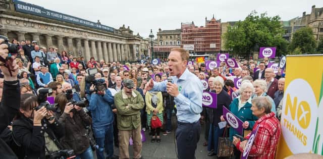 The 2014 independence referendum was marked by division and rancour, particularly when Jim Murphy, the Labour MP, took to the streets to promote the No campaign. Picture: Phil Wilkinson