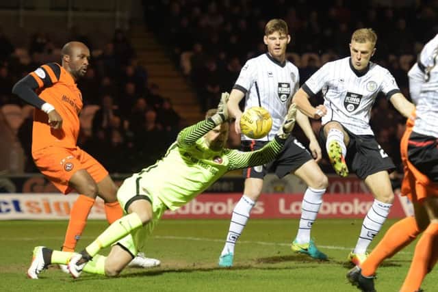 Harry Davis, right, first St Mirren ahead after only two minutes at Love Street.