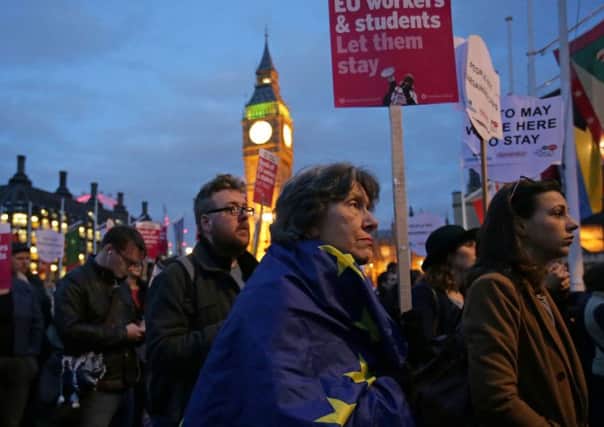 Brexit protesters lack effective political opposition to guide them - apart from north of the Border. Picture: AFP/Getty Images