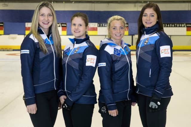 The Scottish team who will compete at the CPT World Womens Curling Championships in Beijing. From left: Lauren Gray, Vicki Adams, Anna Sloan and skip Eve Muirhead. Picture: Graeme Hart