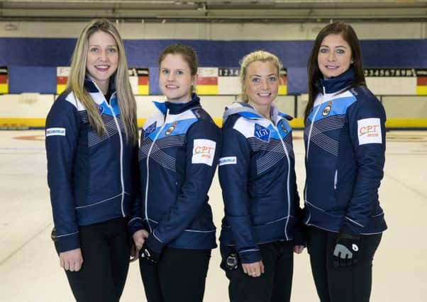The Scottish team who will compete at the CPT World Womens Curling Championships in Beijing. From left: Lauren Gray, Vicki Adams, Anna Sloan and skip Eve Muirhead.
 
Picture: Graeme Hart