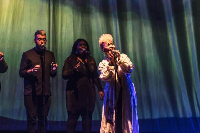 Emeli SandÃ© mines every last droplet of declamatory expression from her songs at Edinburgh's Usher Hall. Picture: Calum Buchan Photography