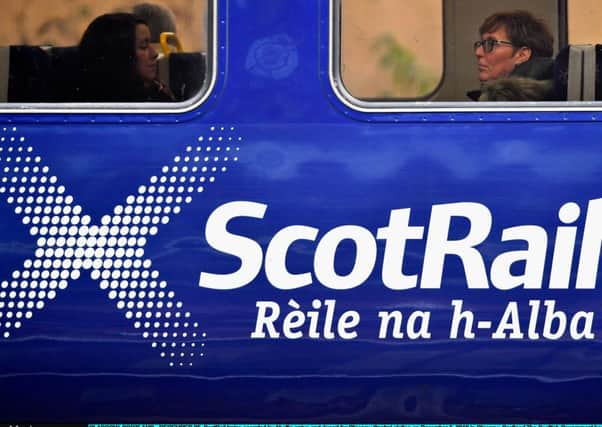 Flagging up the issue on a ScotRail train. Picture: Getty