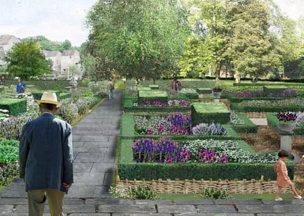 Artists impressions of the new physic garden and flowering meadow, which will reconnect the Palace of Holyroodhouse to its historic roots. Picture: Contributed