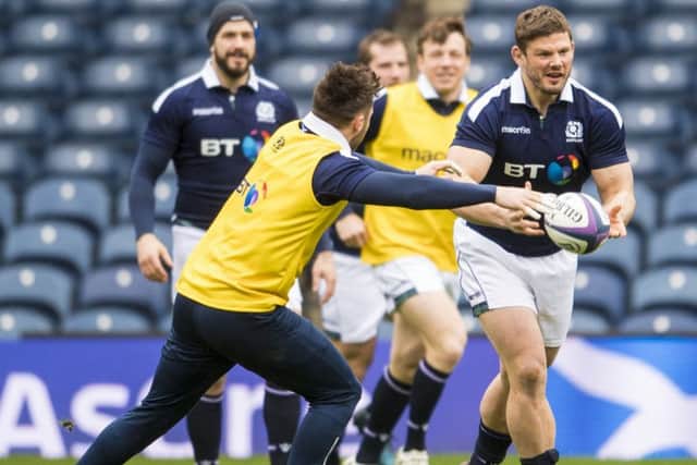 Scotland's Ross Ford trains ahead of the Italy clash. Picture: Bill Murray/SNS/SRU
