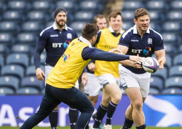 Scotland's Ross Ford trains ahead of the Italy clash. Picture: Bill Murray/SNS/SRU