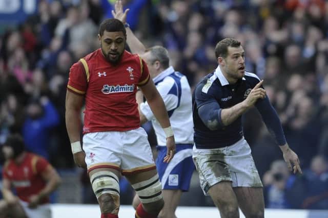Scotland wing Tim Visser is a big man with Fred Astaire feet. Picture: Neil Hanna