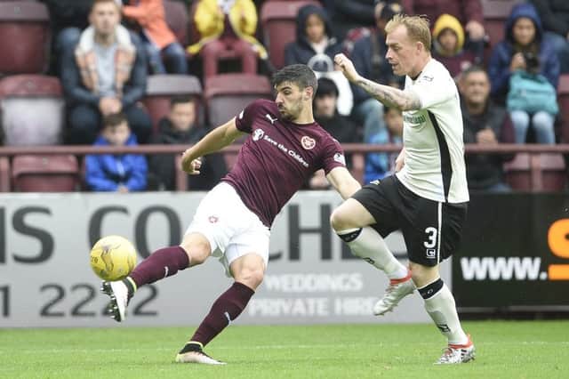 Hearts' Callum Paterson is unlikely to sign a new contract with the club. Picture: Greg Macvean