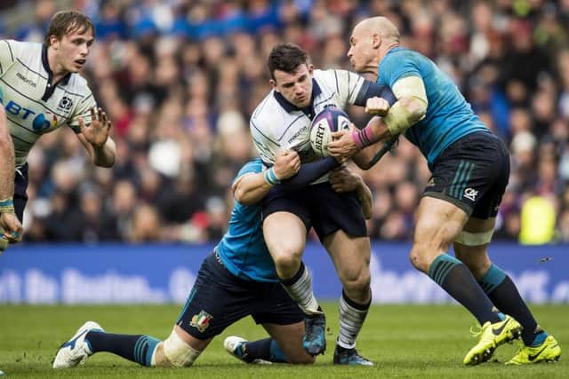 Matt Scott drives his team forward. Picture: SNS/