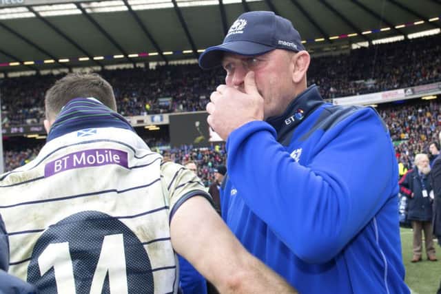 Vern Cotter was emotional after the game. Picture: SNS