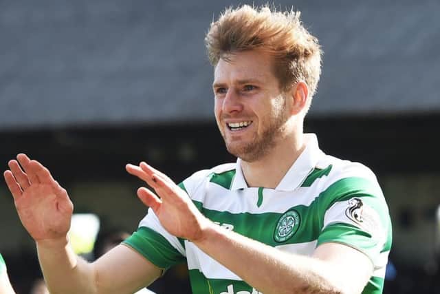 Stuart Armstrong led "the huddle" for Saturday's win over St Johnstone. Picture: SNS