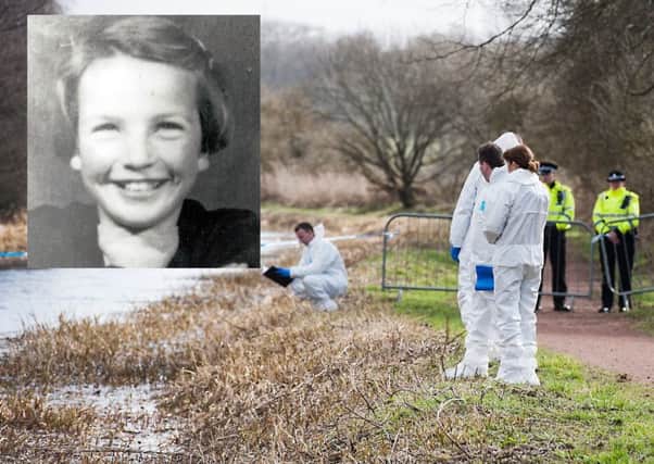 Police Scotland search a location linked to the disapearance of Moira Anderson.