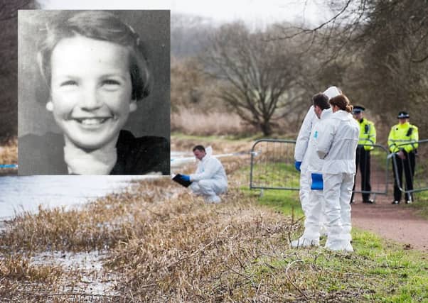Police Scotland search a location linked to the disapearance of Moira Anderson.