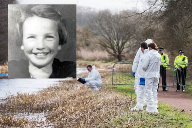 Police Scotland search a location linked to the disapearance of Moira Anderson.