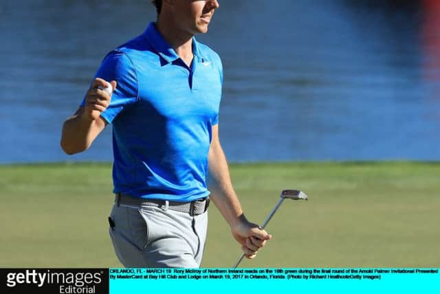 Rory McIlroy finished tied for fourth place in the Arnold Palmer Invitational at Bay Hill in Florida. Picture: Richard Heathcote/Getty Images