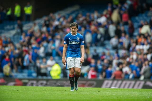 Joey Barton struggled during his brief spell with Rangers. Picture: John Devlin