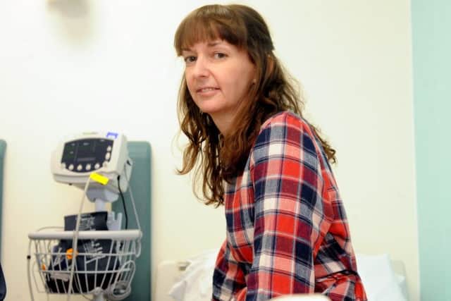 Pic Lisa Ferguson 23/01/2015
SCOTLAND ON SUNDAY EXCLUSIVE - Ebola patient Pauline Cafferkey from Scotland is today being released from Royal Free Hospital after recovering from the Ebola Virus
Pauline Cafferkey, the Scottish nurse who was admitted to the Royal Free Hospital with Ebola in December 2014, has been discharged today.
Ms Cafferkey has made a complete recovery and is now free of the virus, which she caught while caring for patients with Ebola in Sierra Leone.
Ms Cafferkey praised the staff who cared for her at the Royal Free Hospital and said she was delighted to be going home after being treated in the high level isolation unit (HLIU) for more than three weeks.
The infectious diseases team, led by Dr Michael Jacobs, has treated Ms Cafferkey since she was admitted to the hospital on 30 December 2014.
Pauline asked staff to sign a Scottish Flag for her to keep and also had been requesting Diet Irn Bru when she recovered