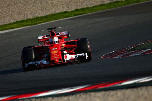 Sebastian Vettel of Germany driving the 2017 Ferrari SF70H during Formula One winter testing at the Circuit de Catalunya. Picture: Dan Istitene/Getty Images