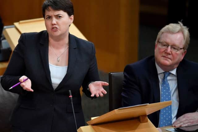Ruth Davidson argued the SNP did not have a 'clear mandate' for a second referendum. Picture: AFP/Getty images