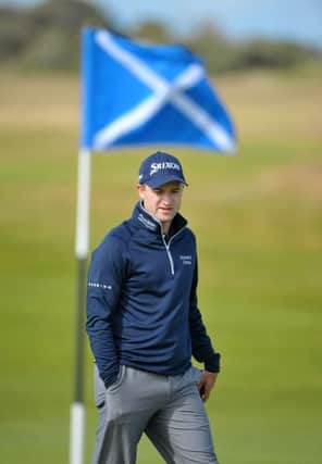 Russell Knox has asked for a Saltire to go beside his name on the main scoreboard in Austin. Picture: Jane Barlow