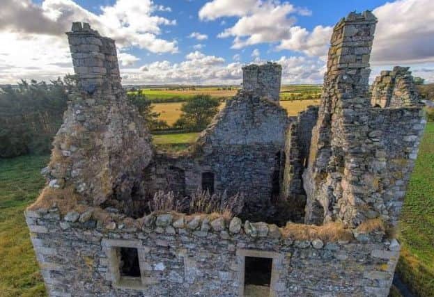 Knockhall Castle ruins.