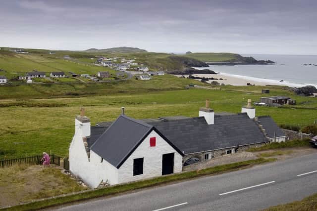 The croft overlooking Durness once used by the Lennon family. PIC: TSPL.