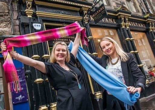 Kiltane head of operations Isobel Lane, right, with Ness Clothing e-commerce boss Lynne Dickson. Picture: Contributed