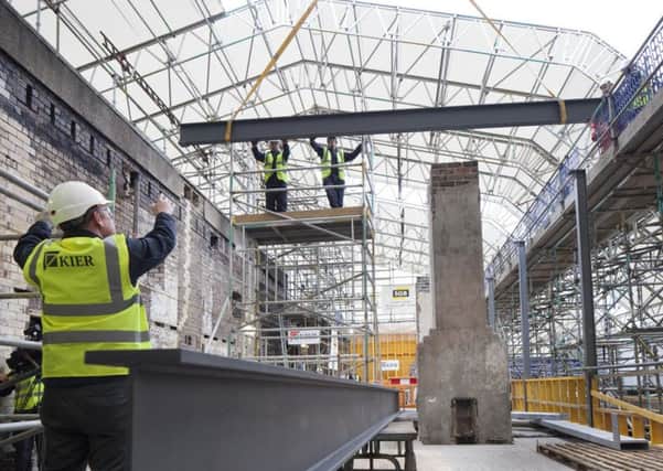 Kier said work was progressing well on the restoration of Glasgow School of Art's fire-damaged Mackintosh building. Picture: McAteer Photograph